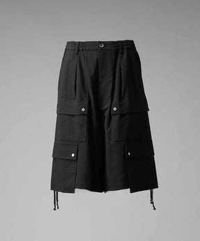 Impregnation Wool Mix Stretch Prime-Wide Cargo Shorts