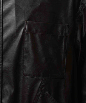 Curve Switching A Light Eco Leather Shirt
