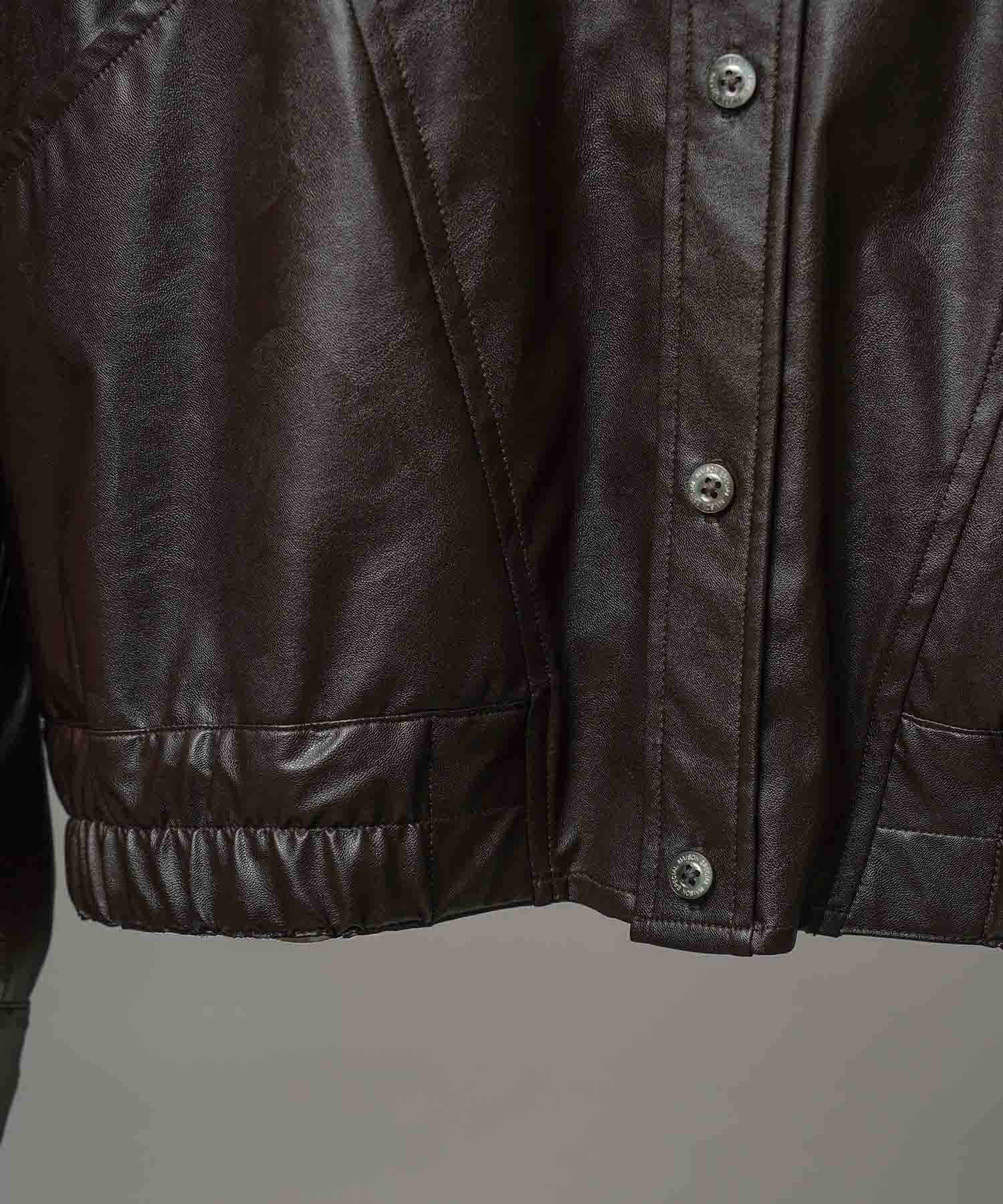 Curve Switching A Light Eco Leather Shirt