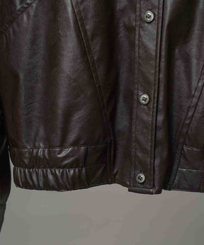 Curve Switching A Light Eco Leather Shirt