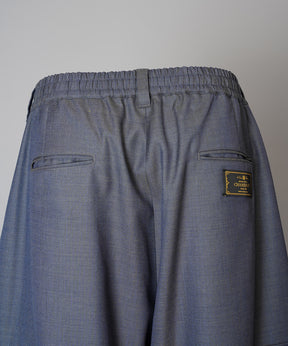 4 Colors Chambray Washable Wool Prime-Wide Cargo Pants