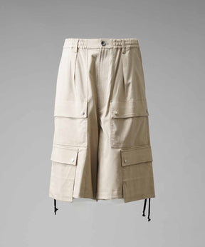 Impregnation Wool Mix Stretch Prime-Wide Cargo Shorts