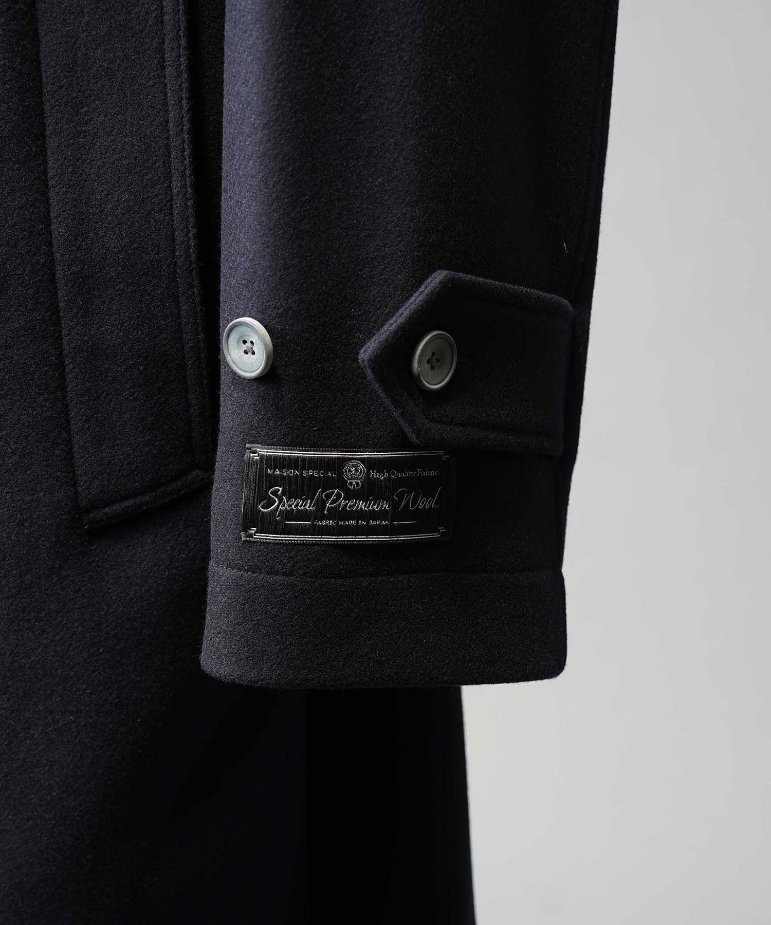 Super140s Prime-Over Melton Double Breasted Coat