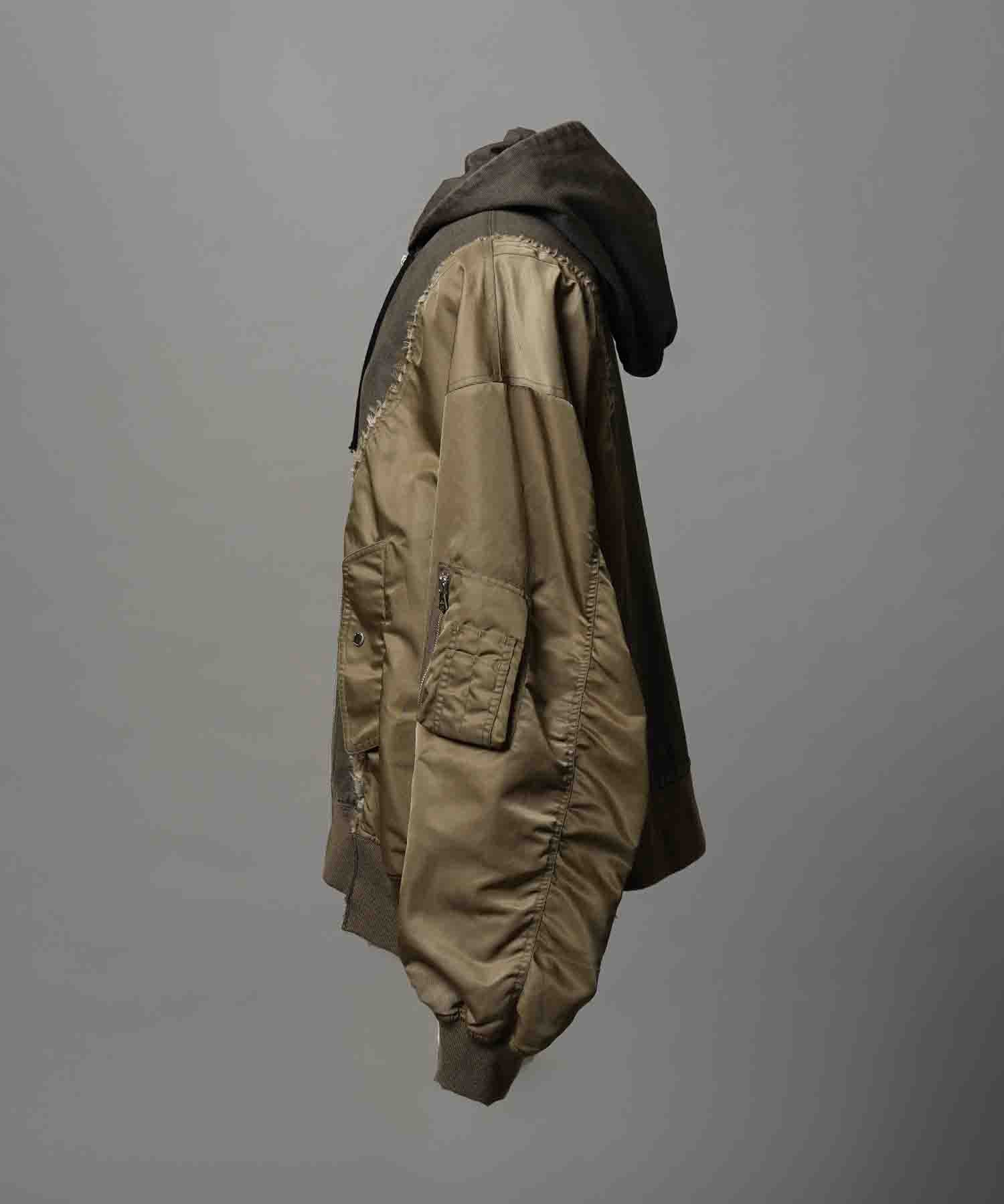 Different Material Docking Prime-Over Military Blouson
