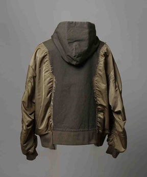 Different Material Docking Prime-Over Military Blouson