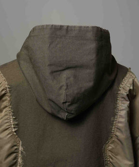 Different Material Docking Prime-Over Military Blouson