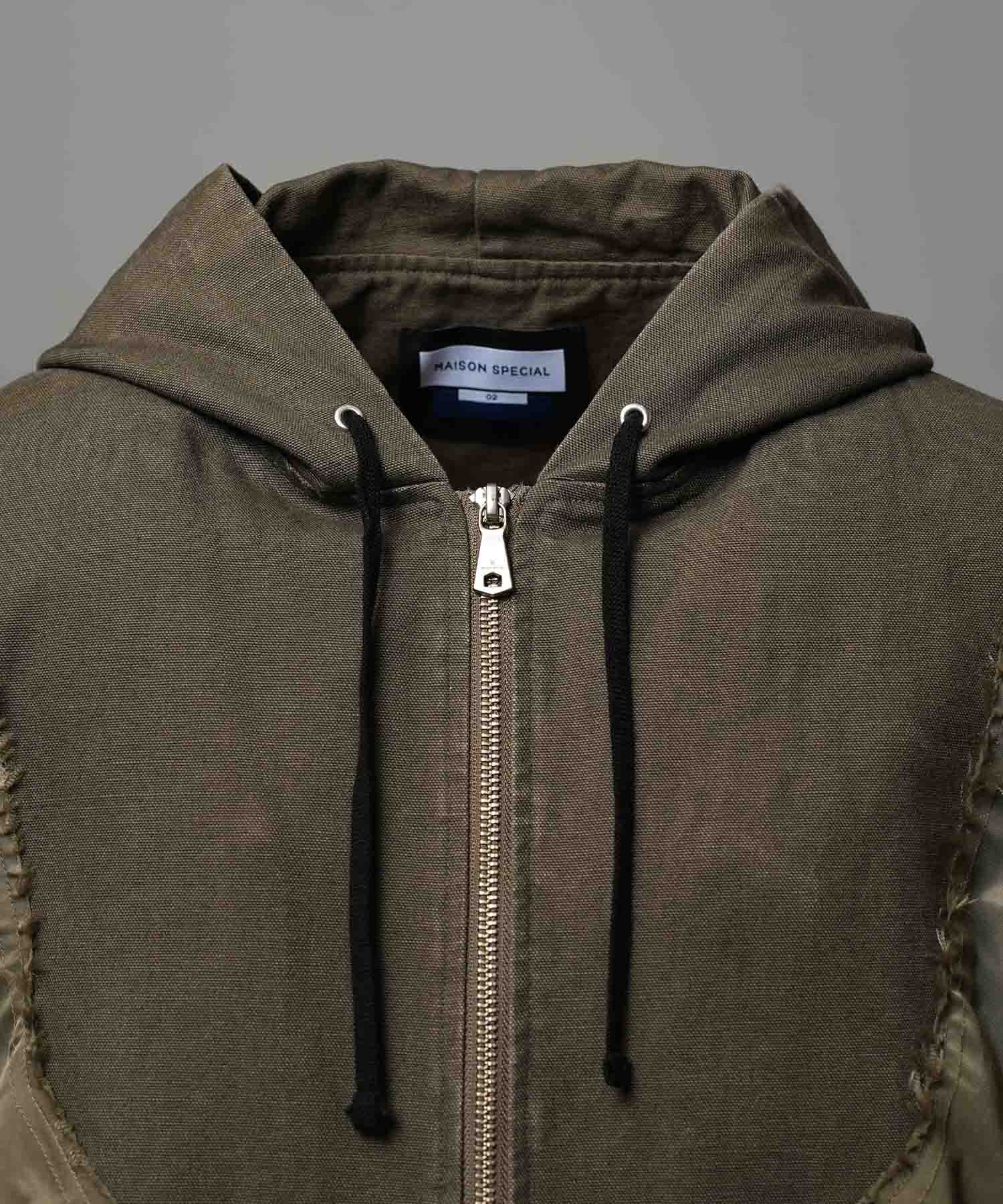 Different Material Docking Prime-Over Military Blouson