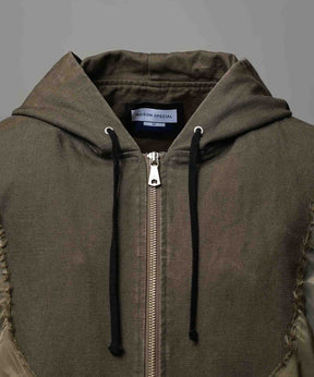 Different Material Docking Prime-Over Military Blouson