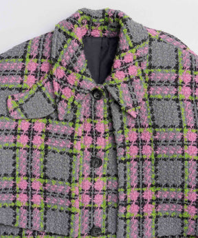 [25WINTER PRE-ORDER] Color Check 2Way Cape Coat