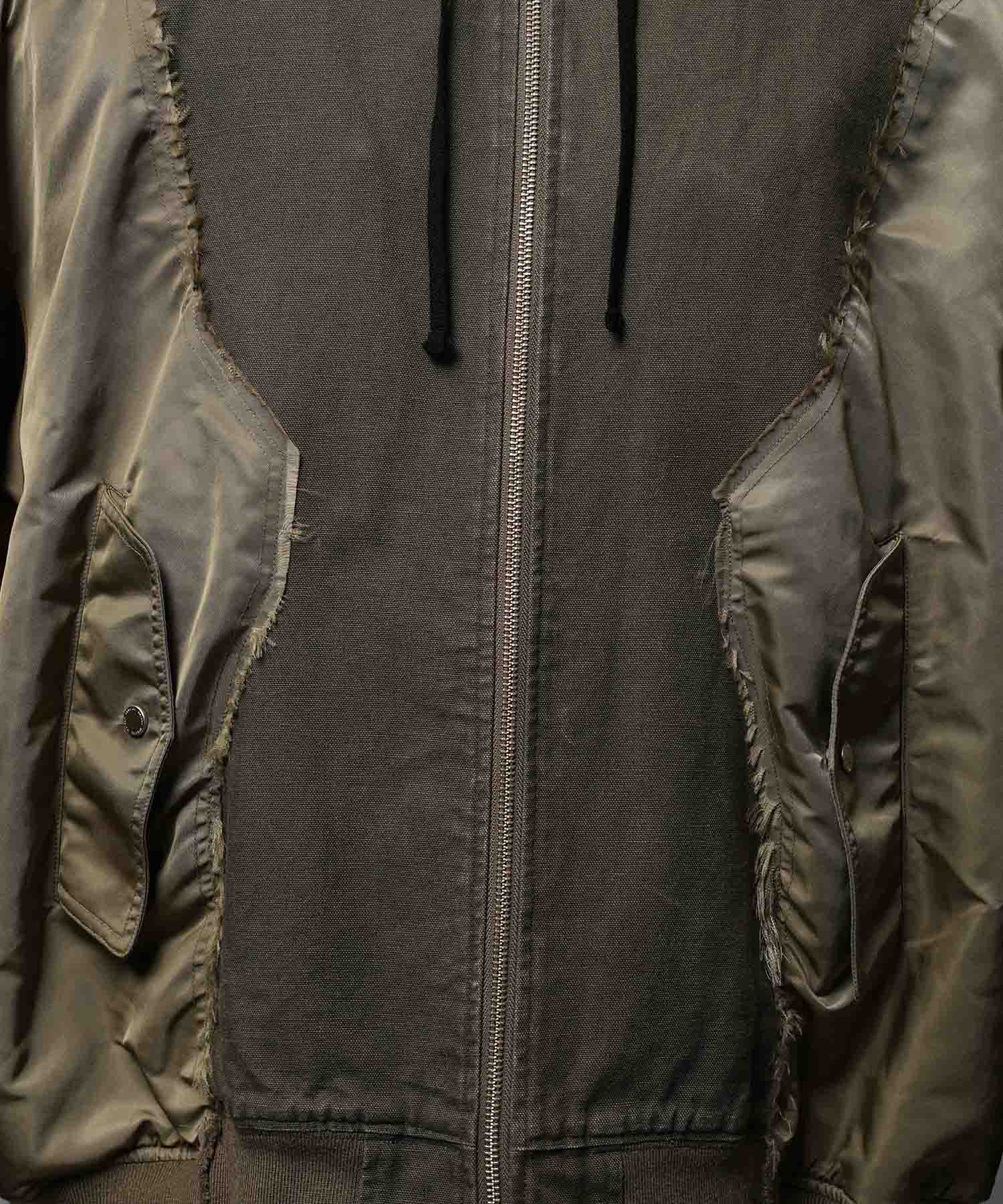 Different Material Docking Prime-Over Military Blouson