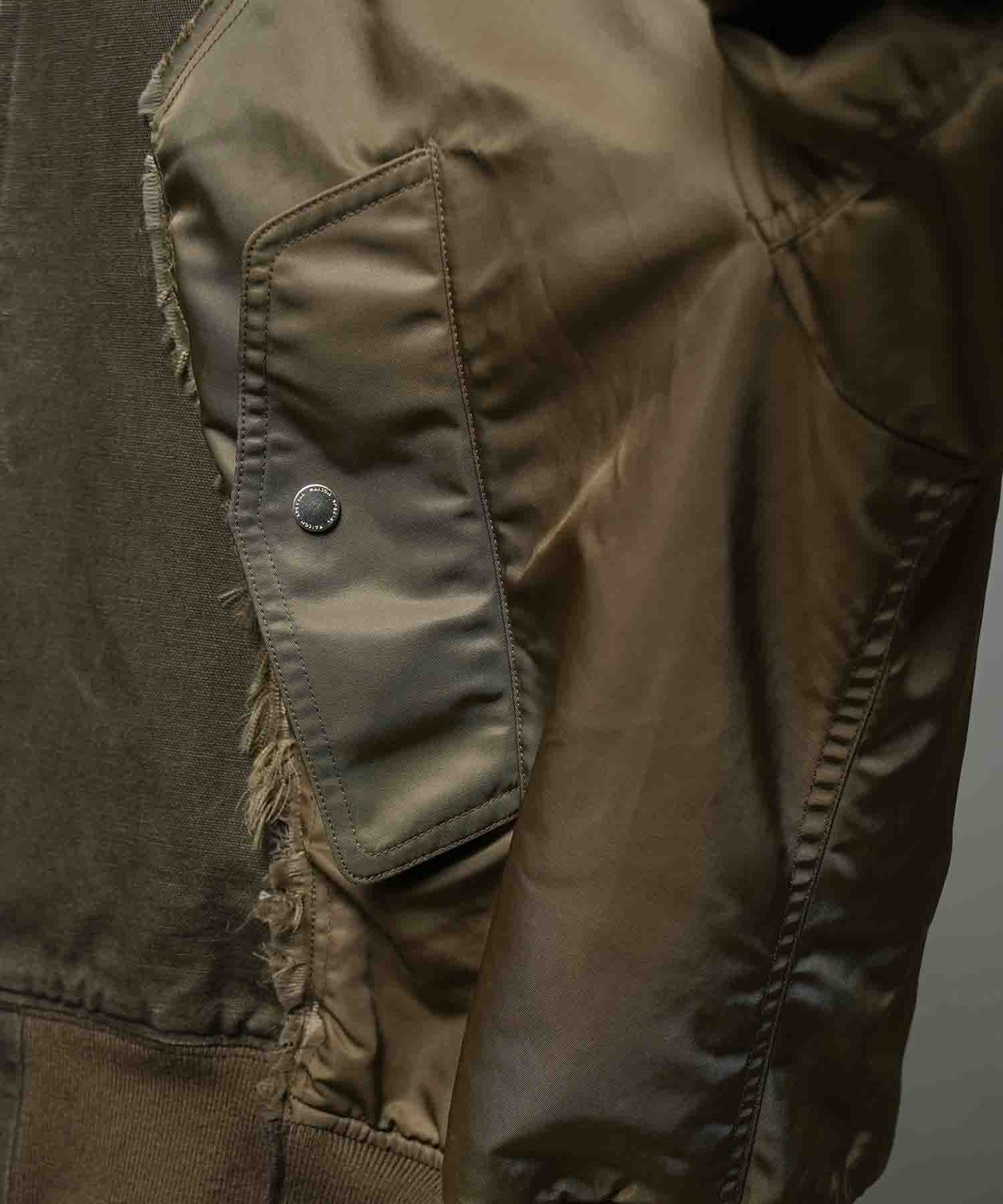 Different Material Docking Prime-Over Military Blouson