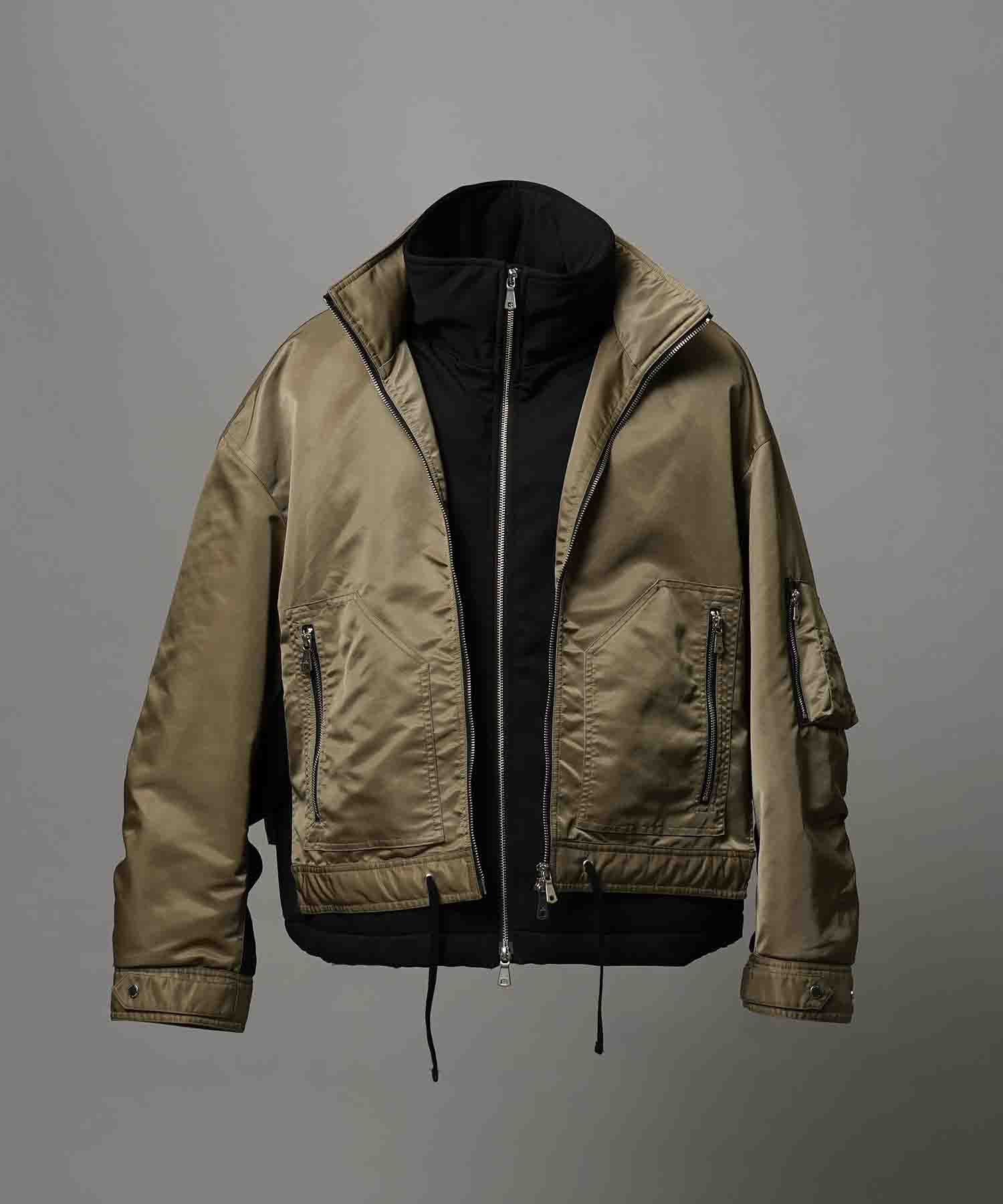 Different Material Docking Prime-Over Military Blouson