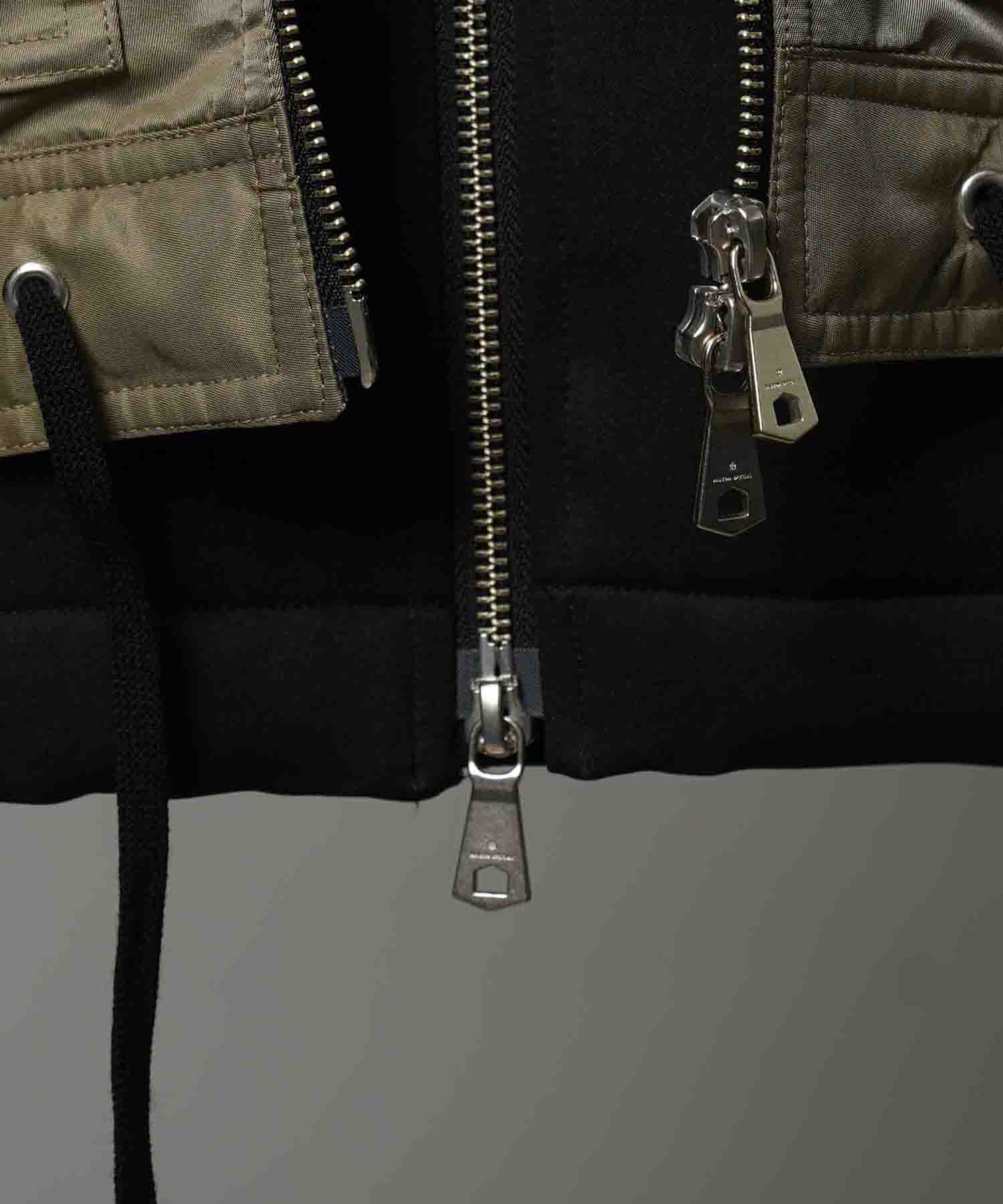 Different Material Docking Prime-Over Military Blouson