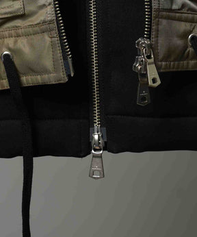 Different Material Docking Prime-Over Military Blouson