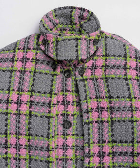 [25WINTER PRE-ORDER] Color Check 2Way Cape Coat
