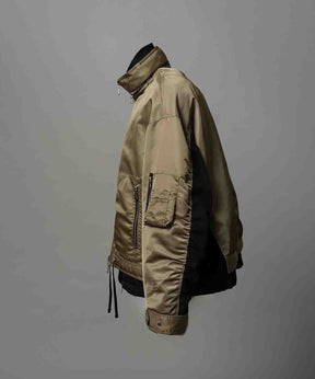 Different Material Docking Prime-Over Military Blouson
