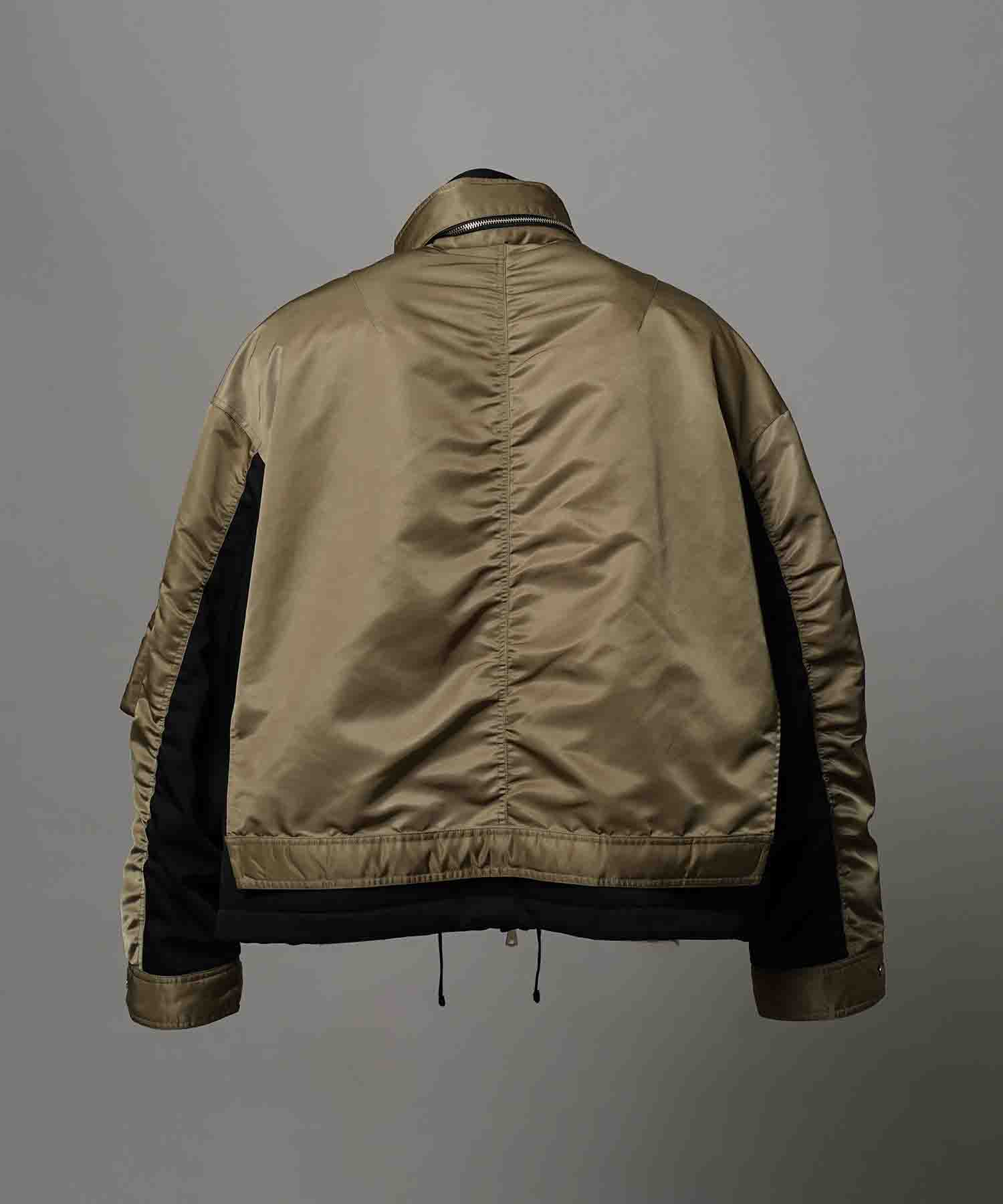 Different Material Docking Prime-Over Military Blouson