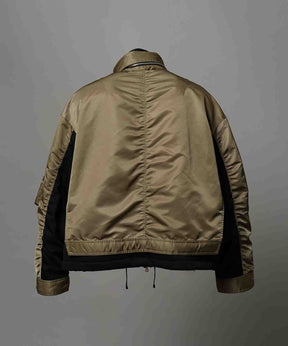 Different Material Docking Prime-Over Military Blouson