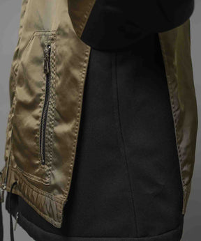 Different Material Docking Prime-Over Military Blouson