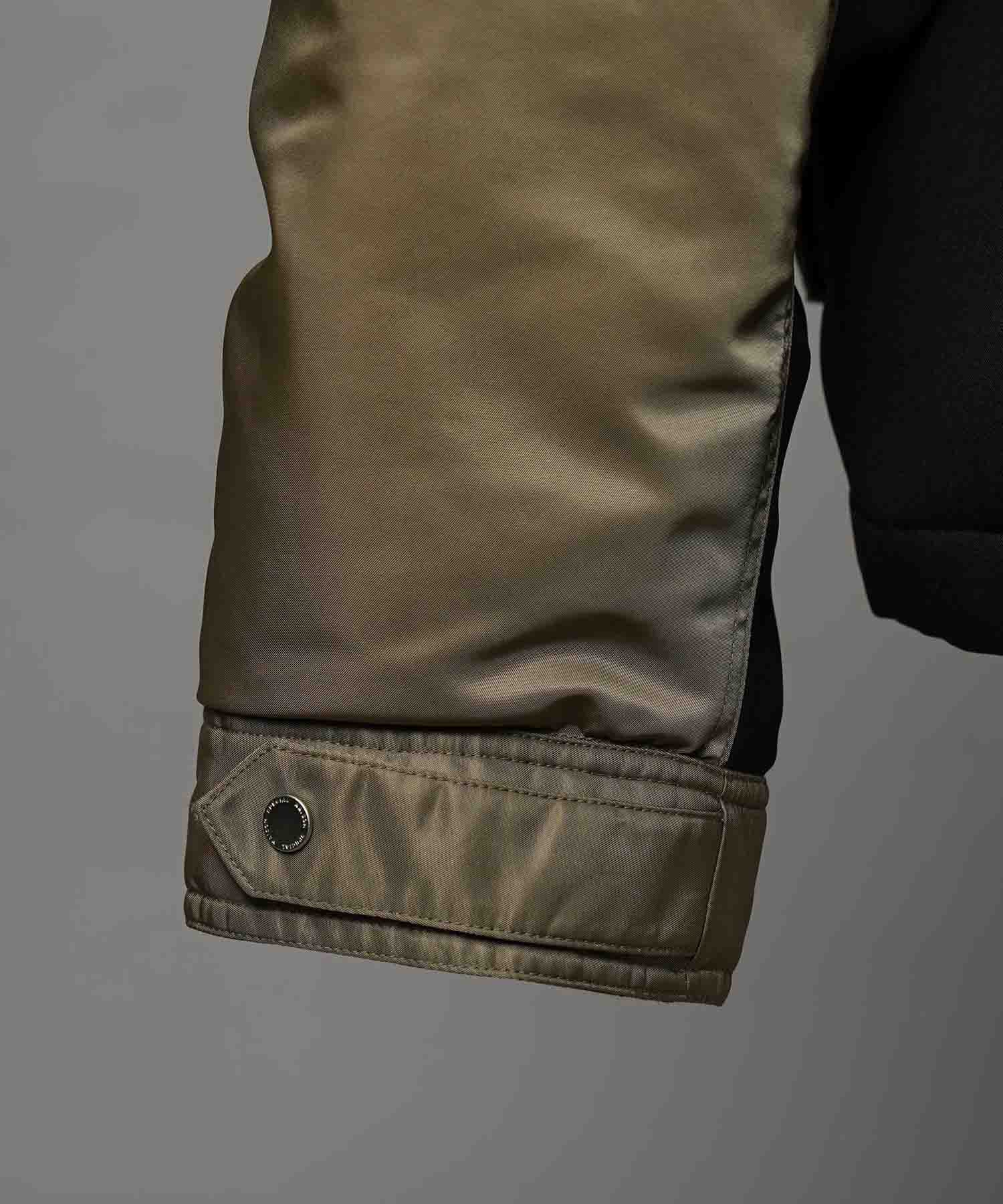 Different Material Docking Prime-Over Military Blouson