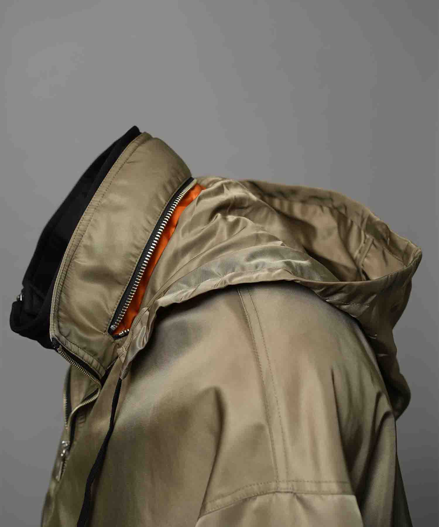 Different Material Docking Prime-Over Military Blouson