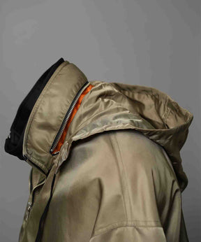 Different Material Docking Prime-Over Military Blouson