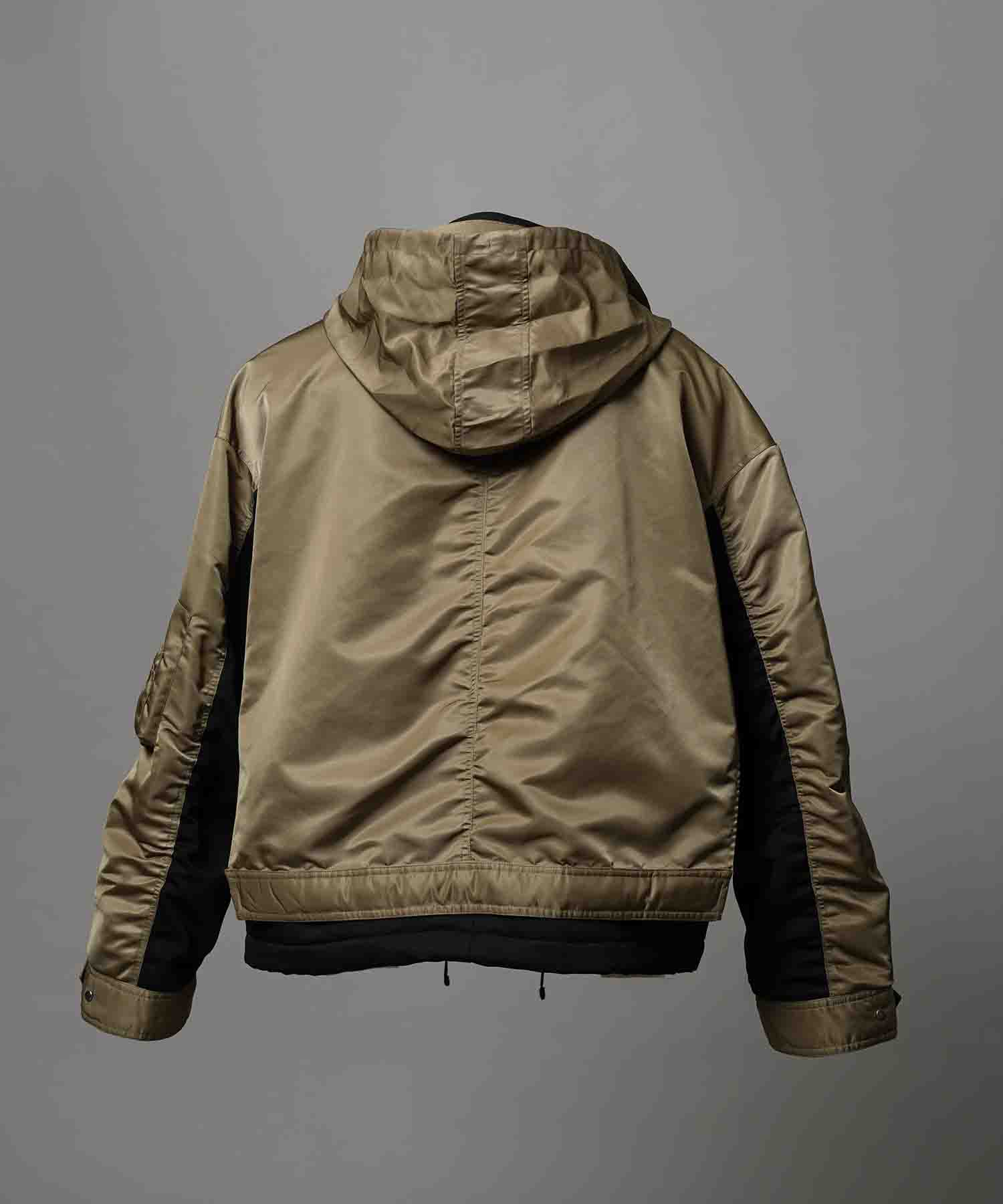 Different Material Docking Prime-Over Military Blouson
