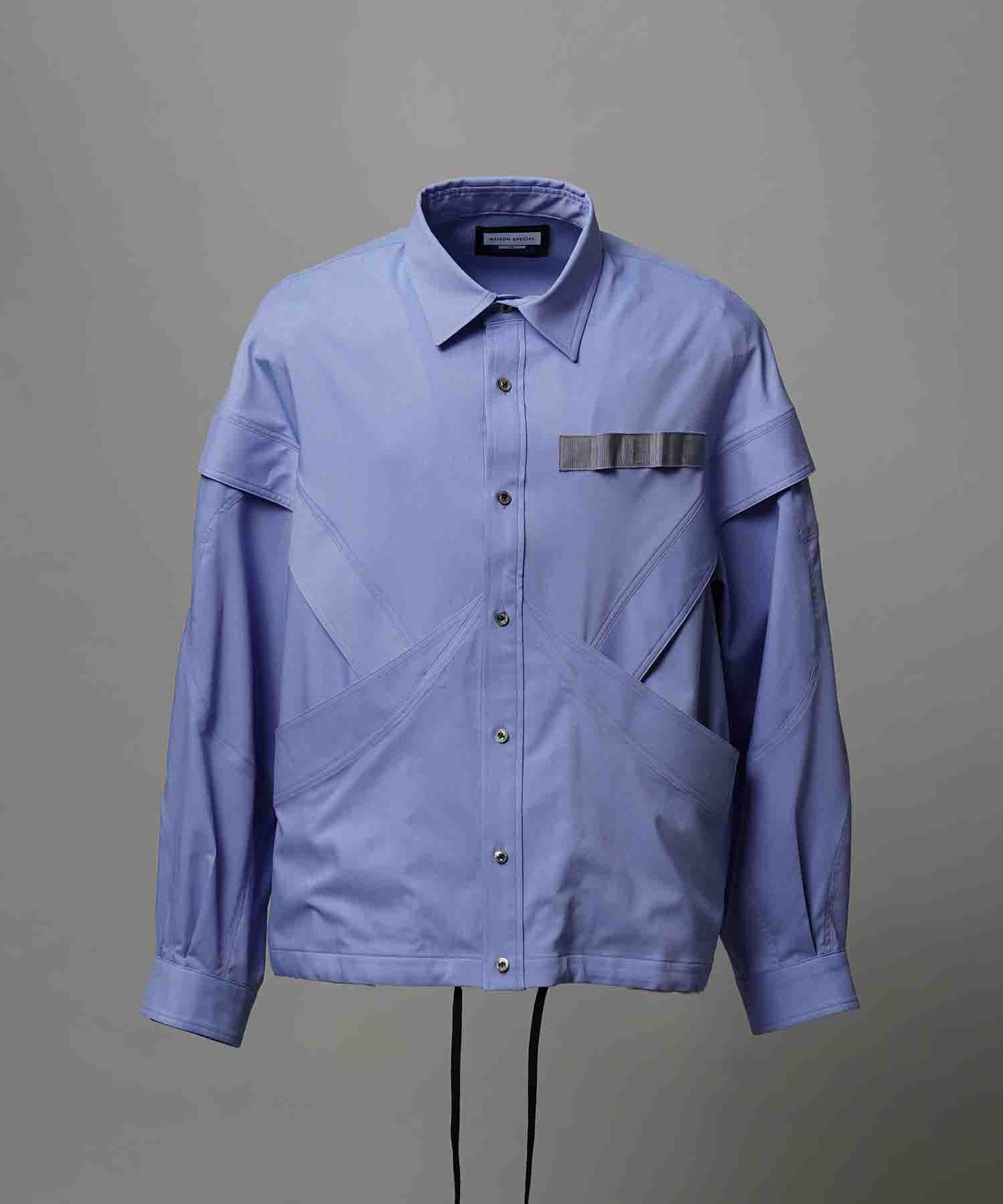 Prime-Over Curved Curve switching Regular Collar Shirt (Copy)