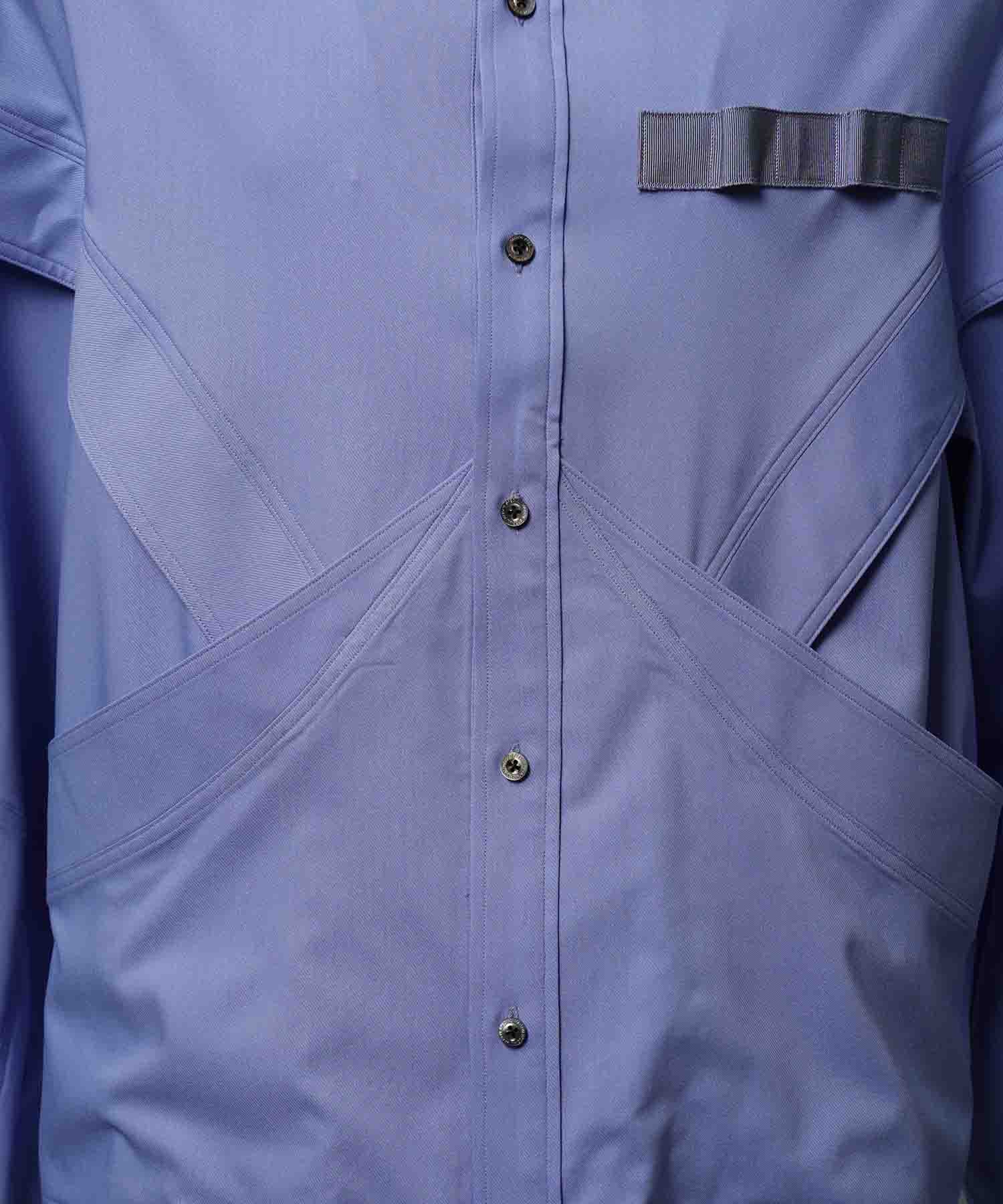 Prime-Over Curved Curve switching Regular Collar Shirt (Copy)