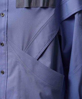 Prime-Over Curved Curve switching Regular Collar Shirt (Copy)