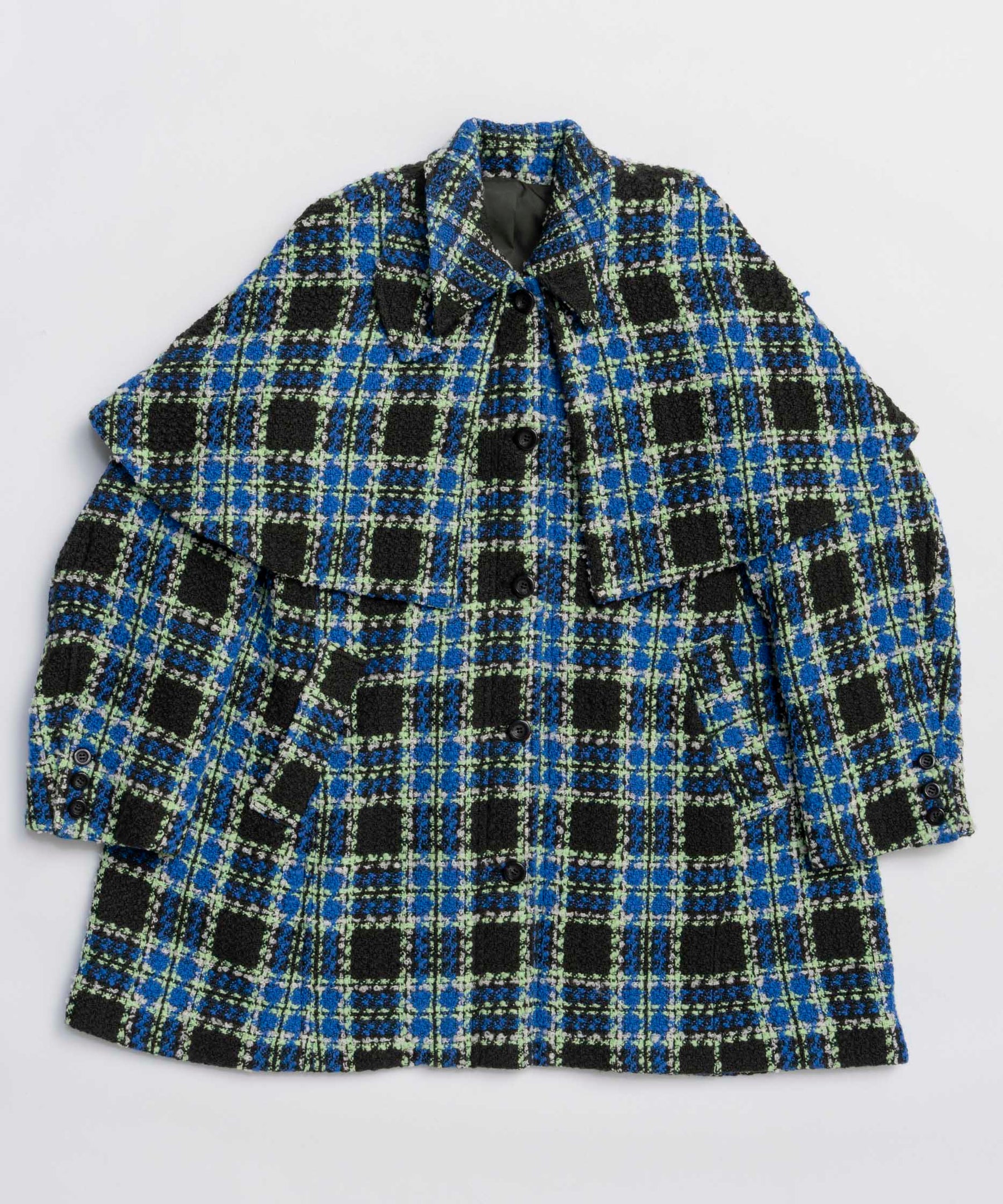 [25WINTER PRE-ORDER] Color Check 2Way Cape Coat