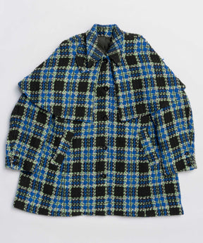 [25WINTER PRE-ORDER] Color Check 2Way Cape Coat