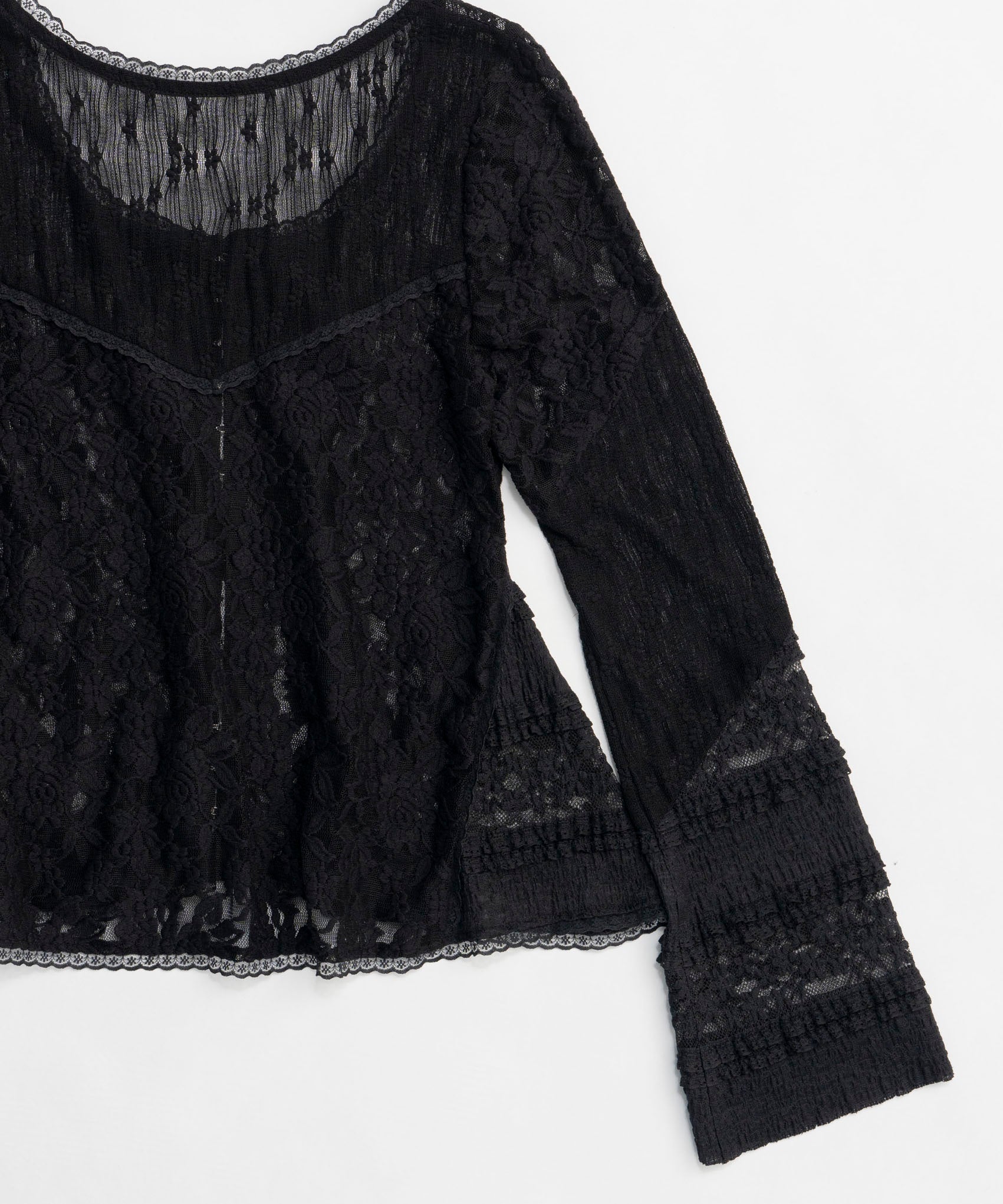 【25SPRING PRE-ORDER】Lace Fabric Docking Cardigan