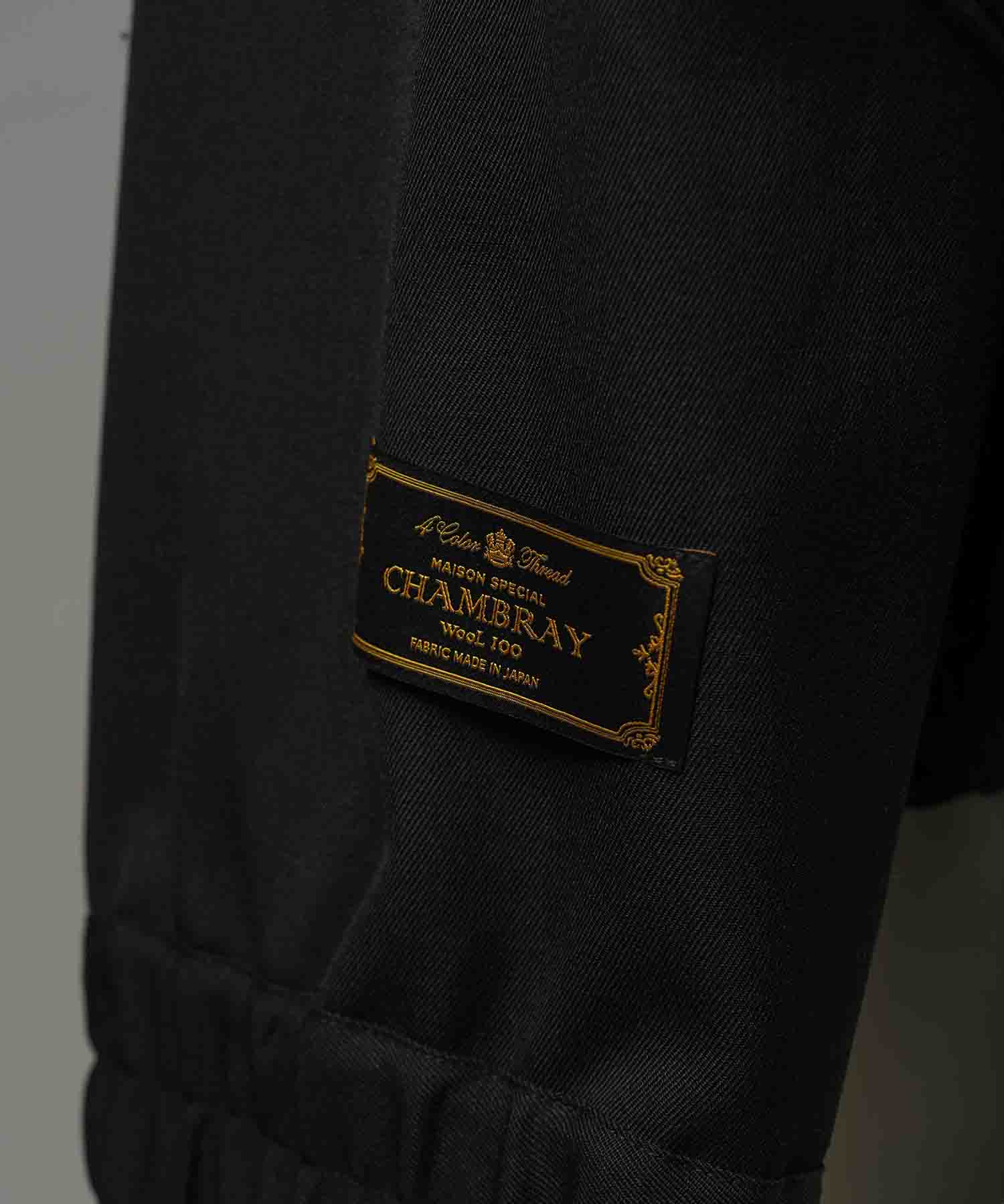 4 Colors Chambray Washable Wool Prime-Over Blouson