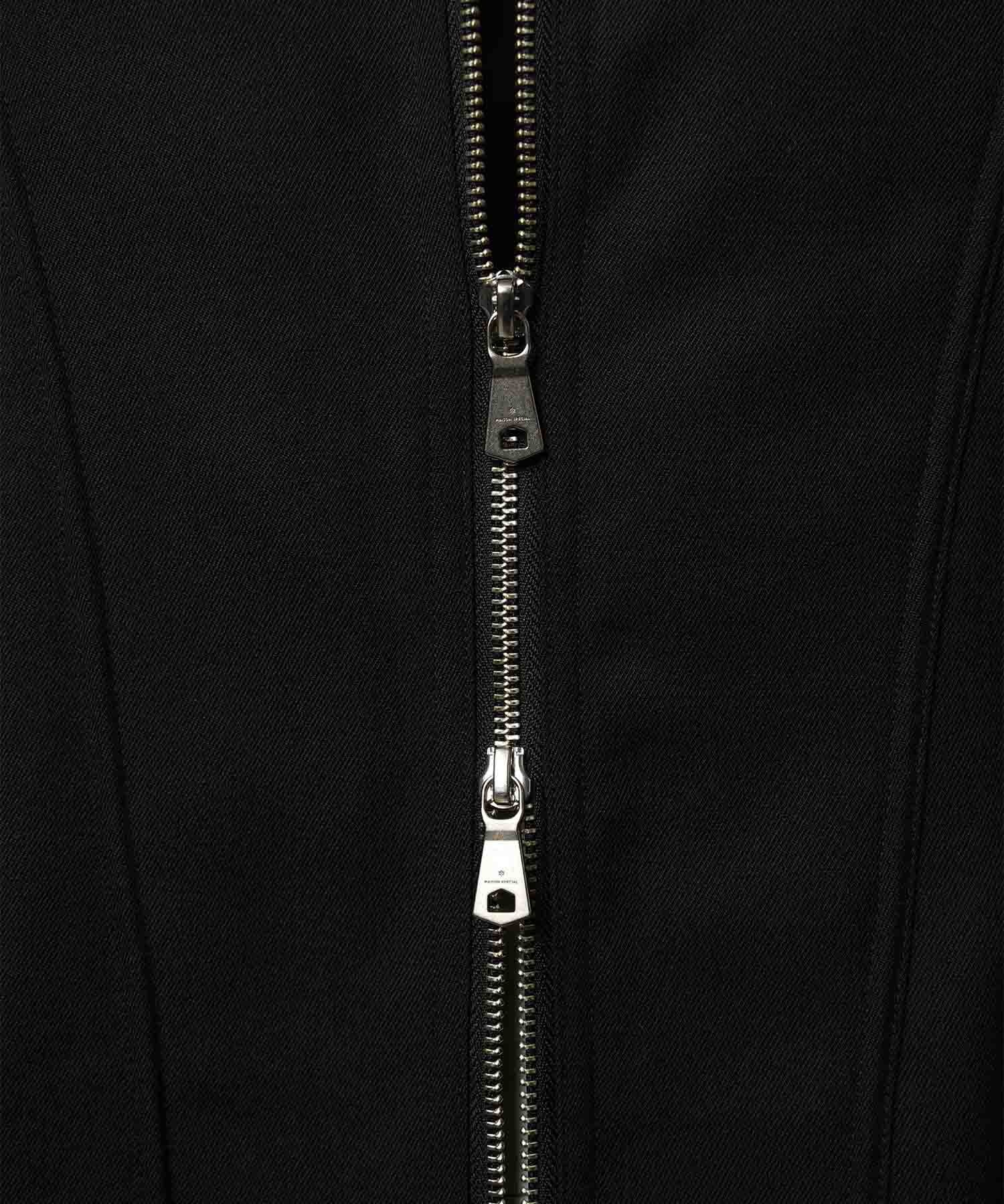 4 Colors Chambray Washable Wool Prime-Over Blouson