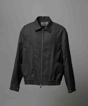 4 Colors Chambray Washable Wool Prime-Over Blouson