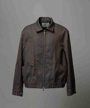 4 Colors Chambray Washable Wool Prime-Over Blouson