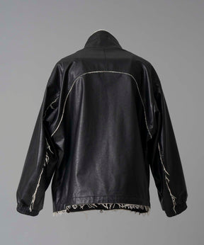 [24AW Pre-Order] Artificial Leather Prime-Over Zip-Up Blouson