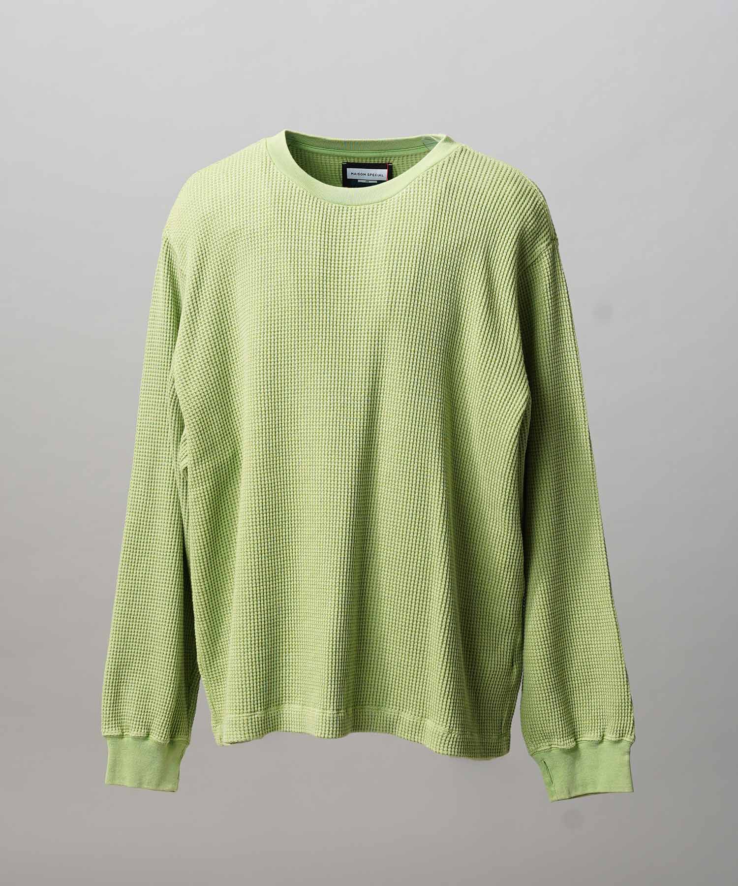 Prime-Over Crew Neck Long Sleeve Waffle T-Shirt