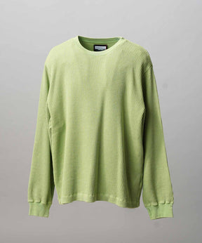 Prime-Over Crew Neck Long Sleeve Waffle T-Shirt