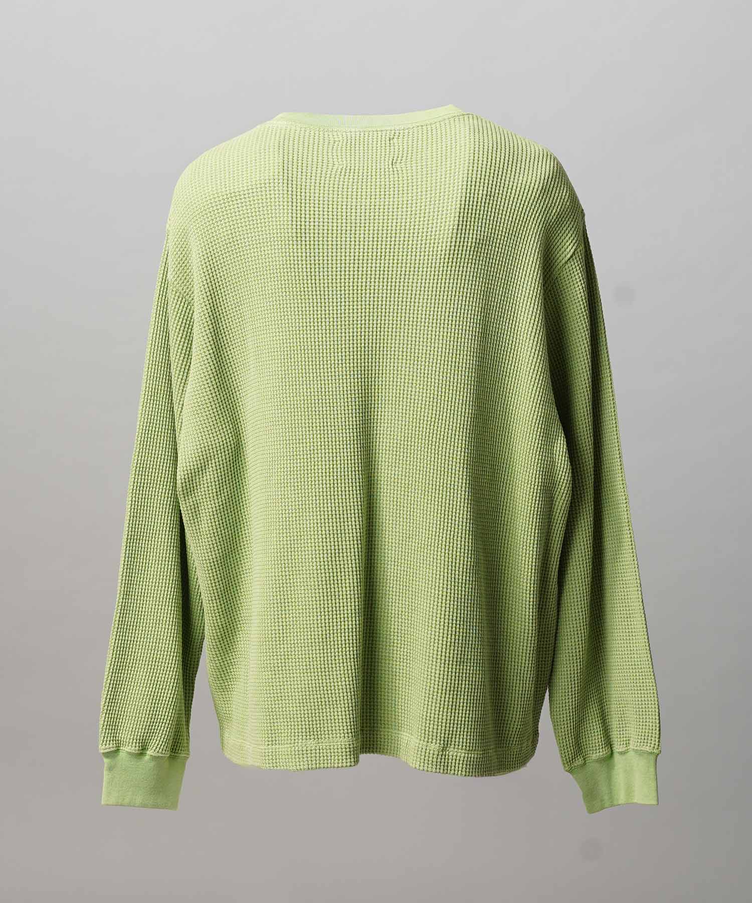 Prime-Over Crew Neck Long Sleeve Waffle T-Shirt