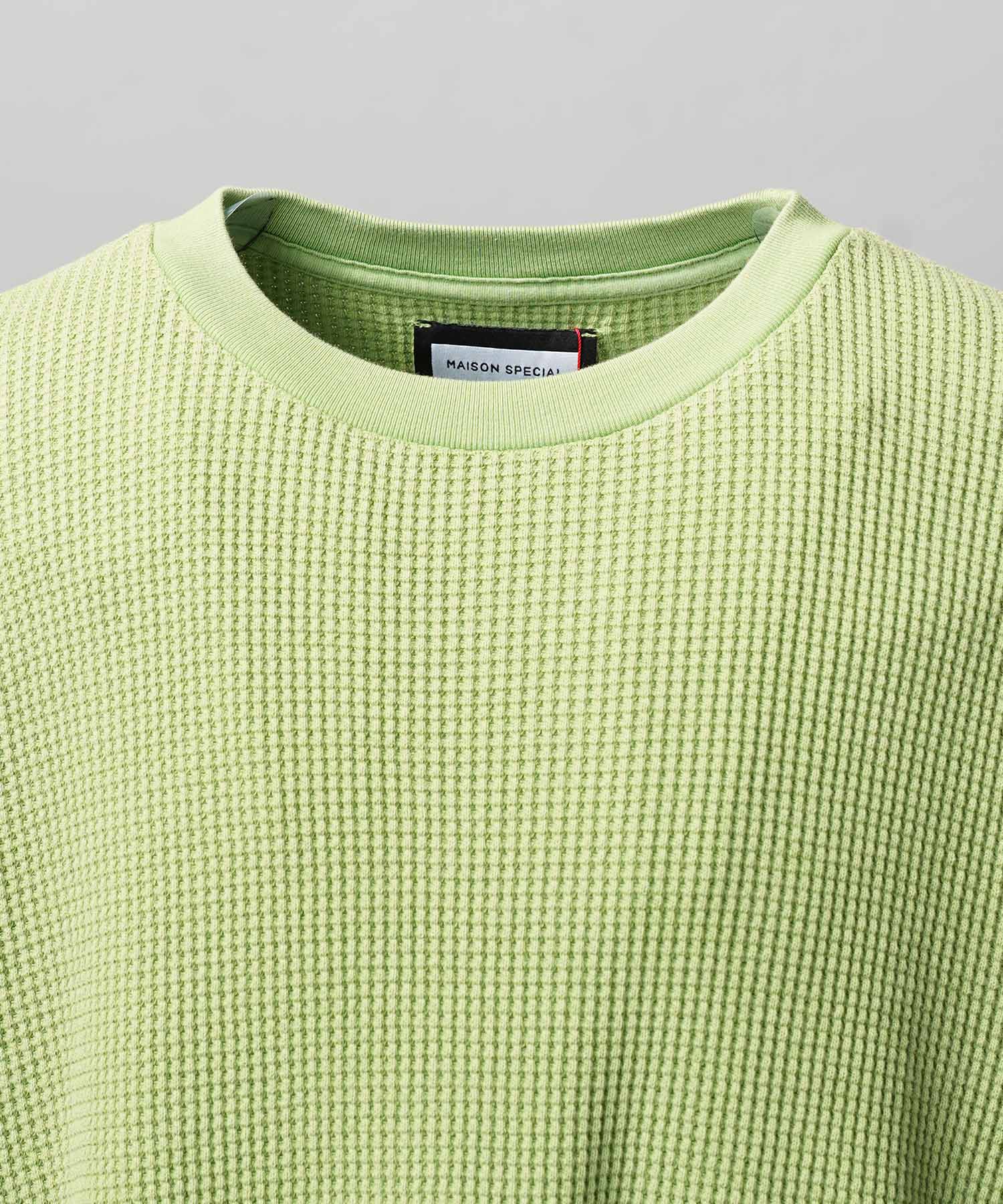 Prime-Over Crew Neck Long Sleeve Waffle T-Shirt