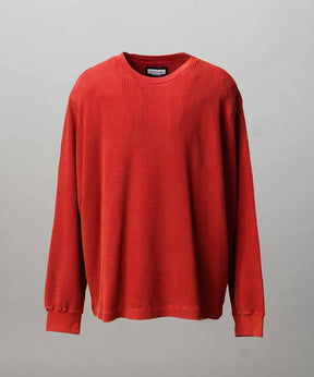 Prime-Over Crew Neck Long Sleeve Waffle T-Shirt