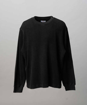Prime-Over Crew Neck Long Sleeve Waffle T-Shirt