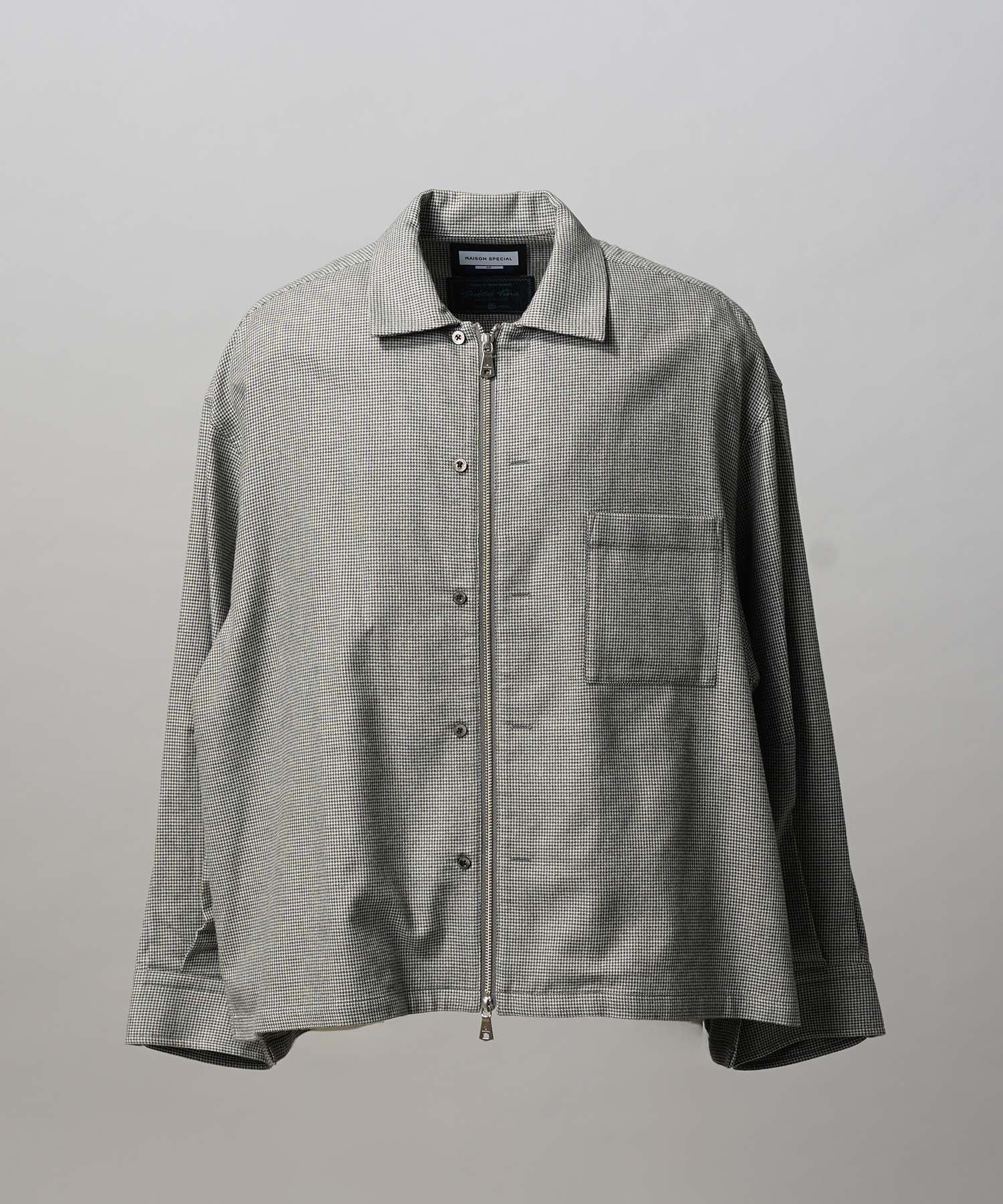 Italian Dead Stock Fabric】Prime-Over 2way Zip Shirts