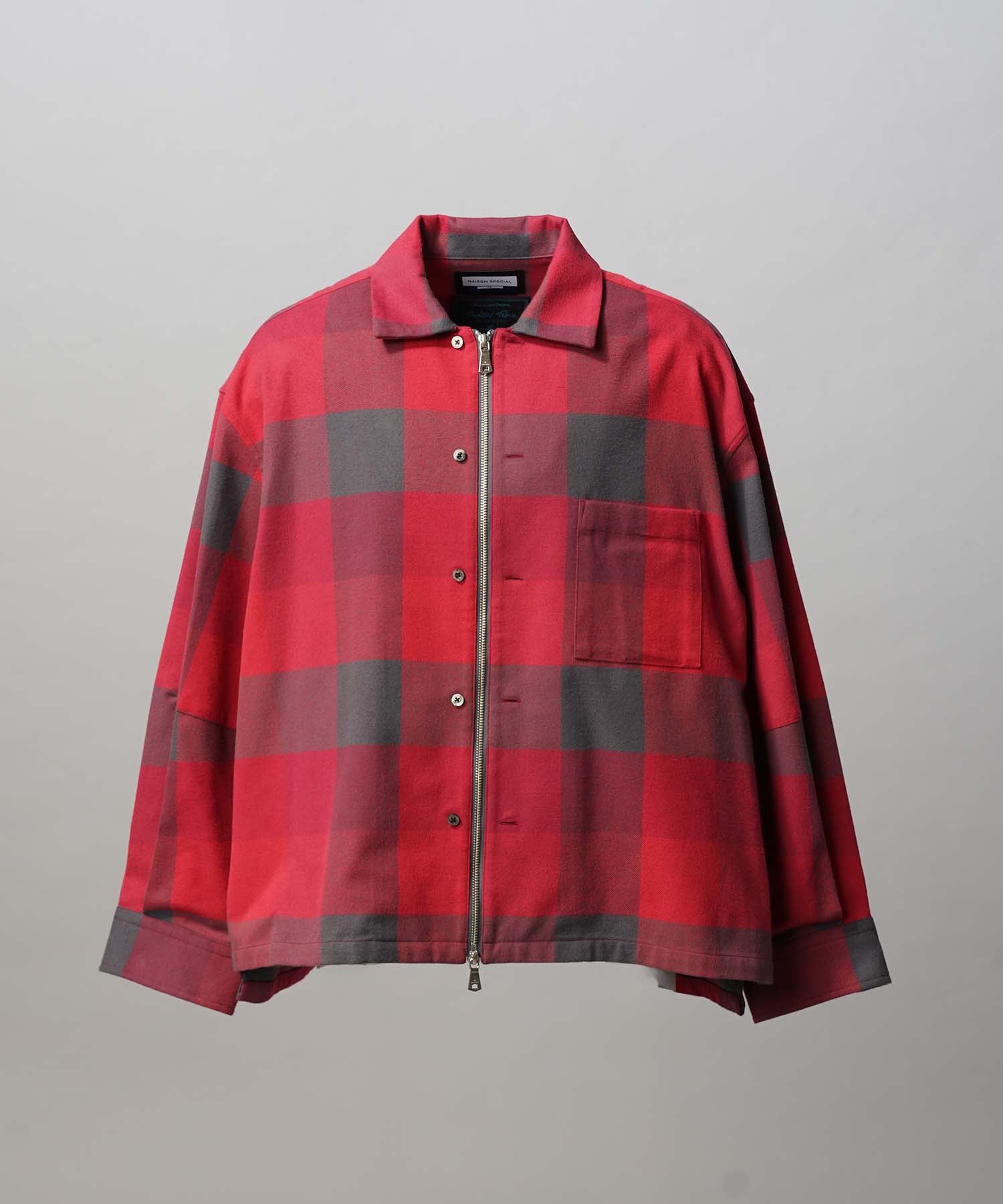 [Sales open at 12:00 on Saturday, September 13th] [Italian Dead Stock Fabric] Prime-Over 2way Zip Shirts