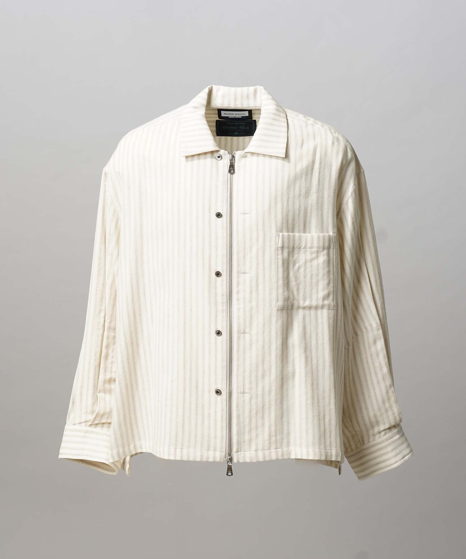 [Sales open at 12:00 on Saturday, September 13th] [Italian Dead Stock Fabric] Prime-Over 2way Zip Shirts