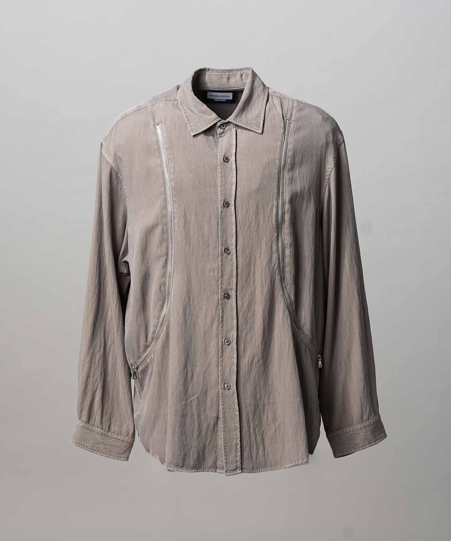 [25AW PRE-ORDER] Prime-Over Curved Zip Regular Collar Shirt