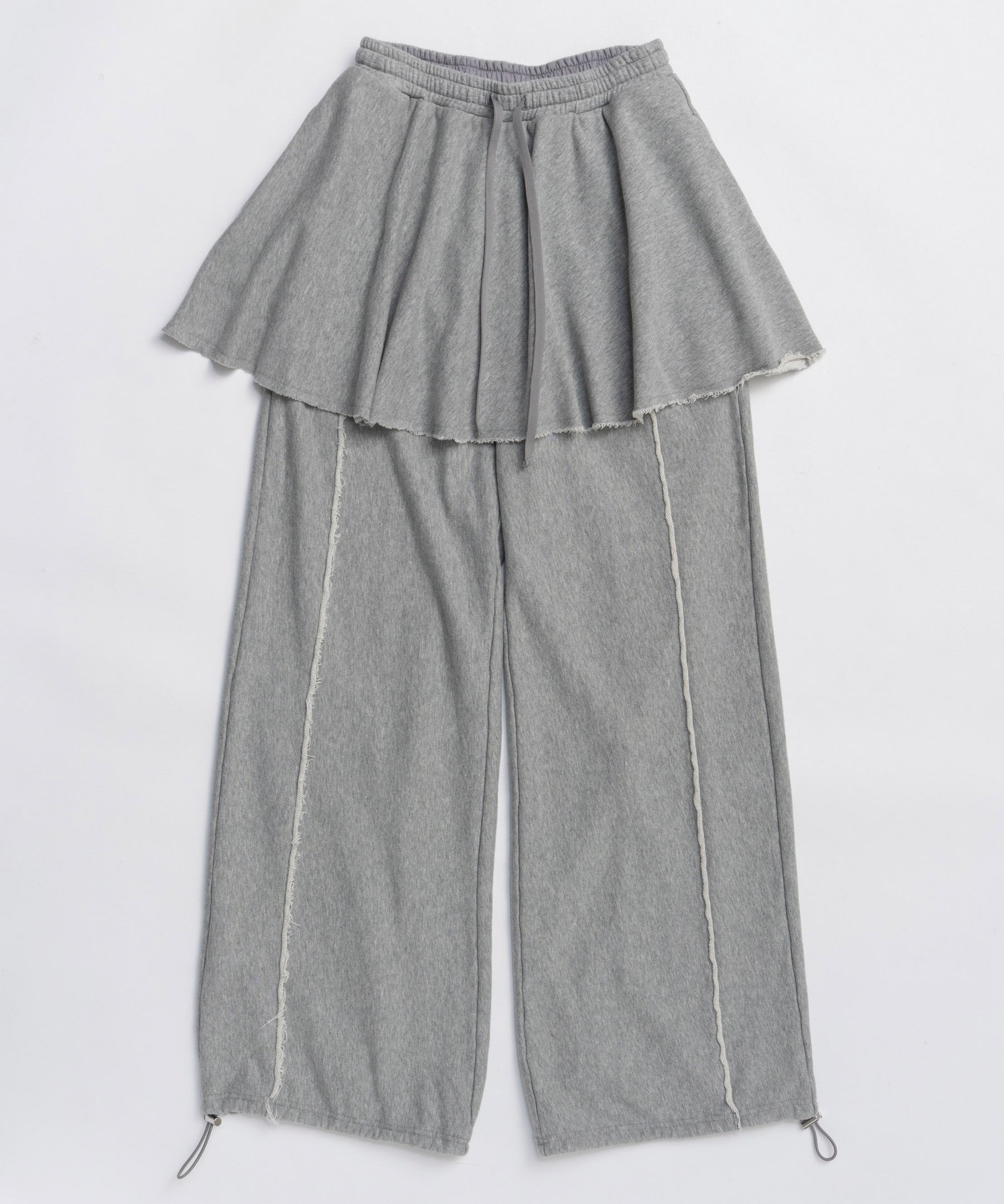 [25WINTER PRE-ORDER] Flared Skirt Layered Sweatpants