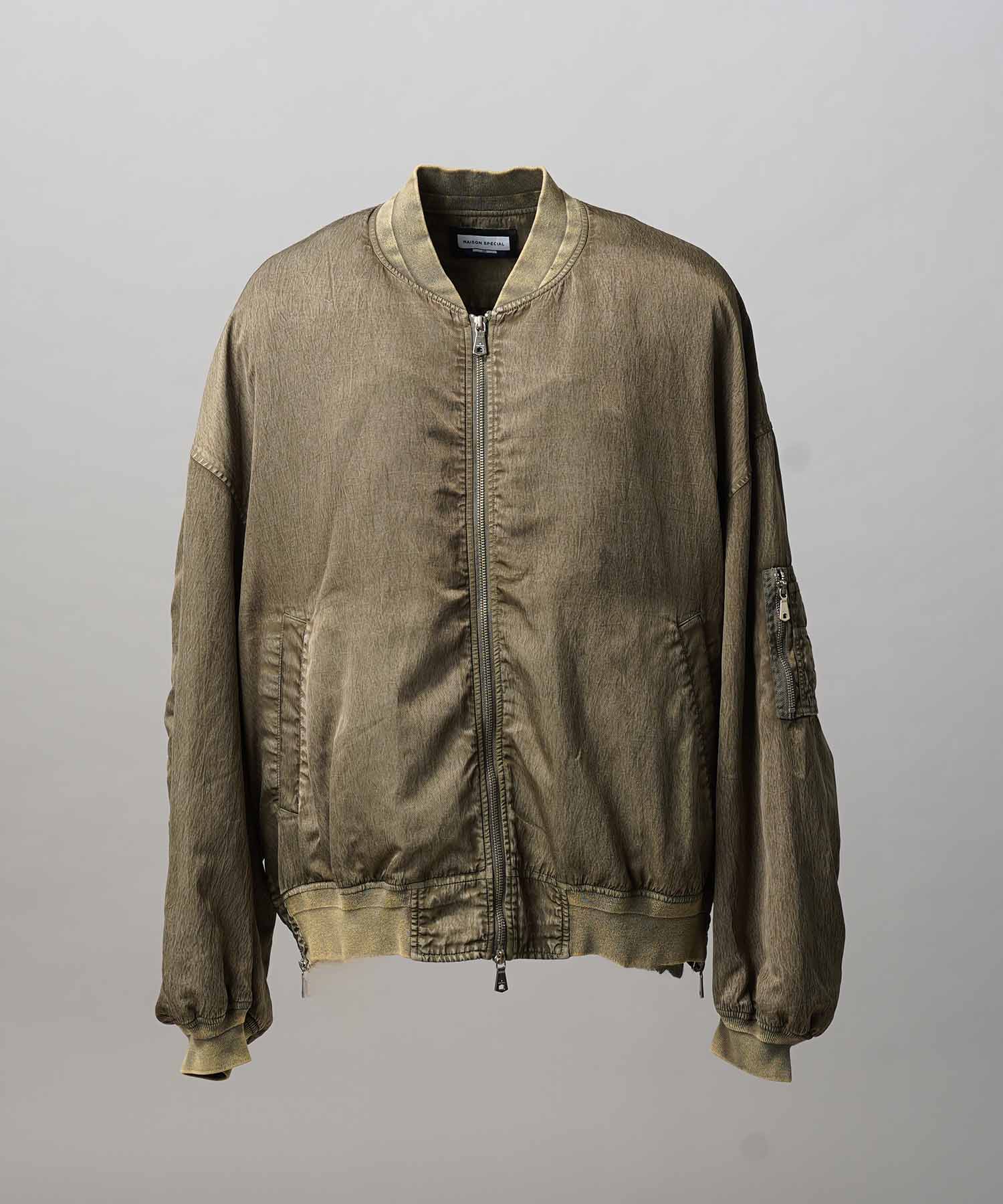 [25AW PRE-ORDER] Prime-Over Vintage Like Nylon MA-1 Bomber Jacket